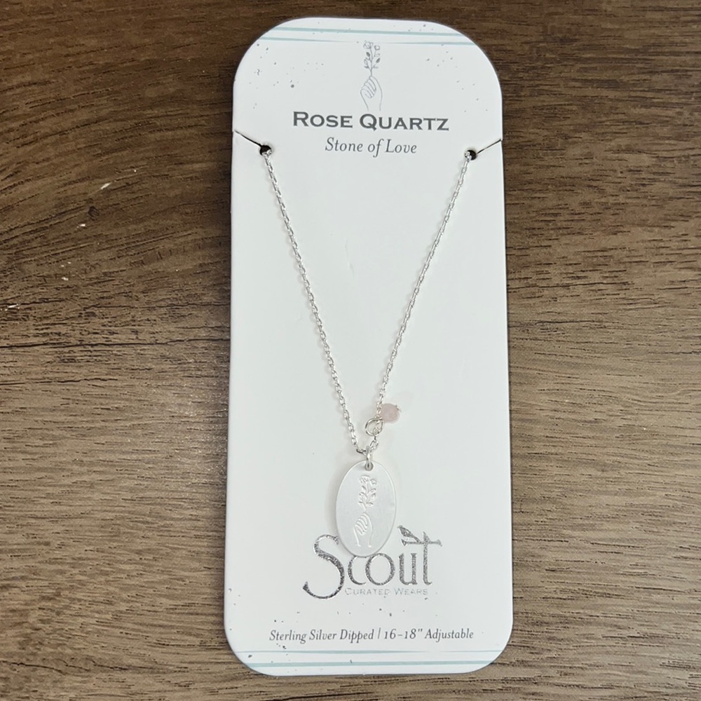 NWT Scout Necklace rose quartz
